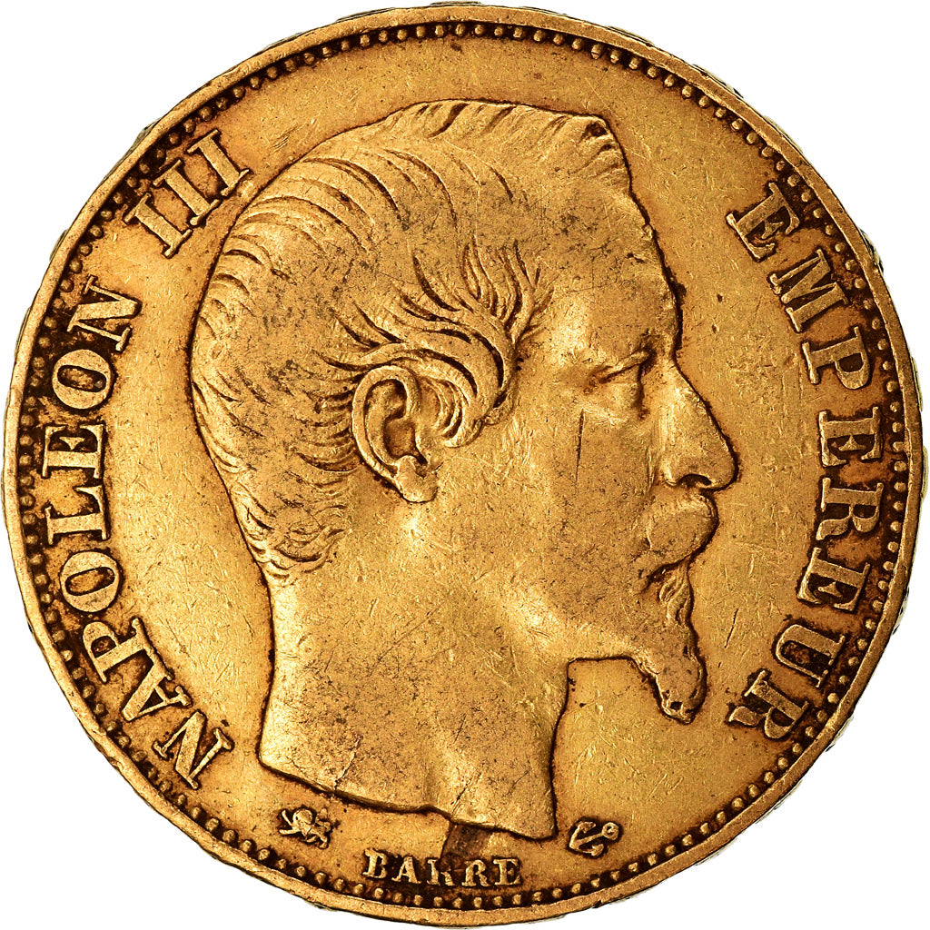 Monnaie, France, Napoleon III, Napoléon III, 20 Francs, 1855, Lyon, TB+, Or