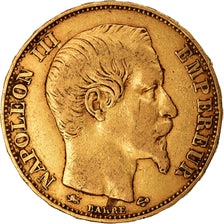 Monnaie, France, Napoleon III, Napoléon III, 20 Francs, 1855, Lyon, TB+, Or