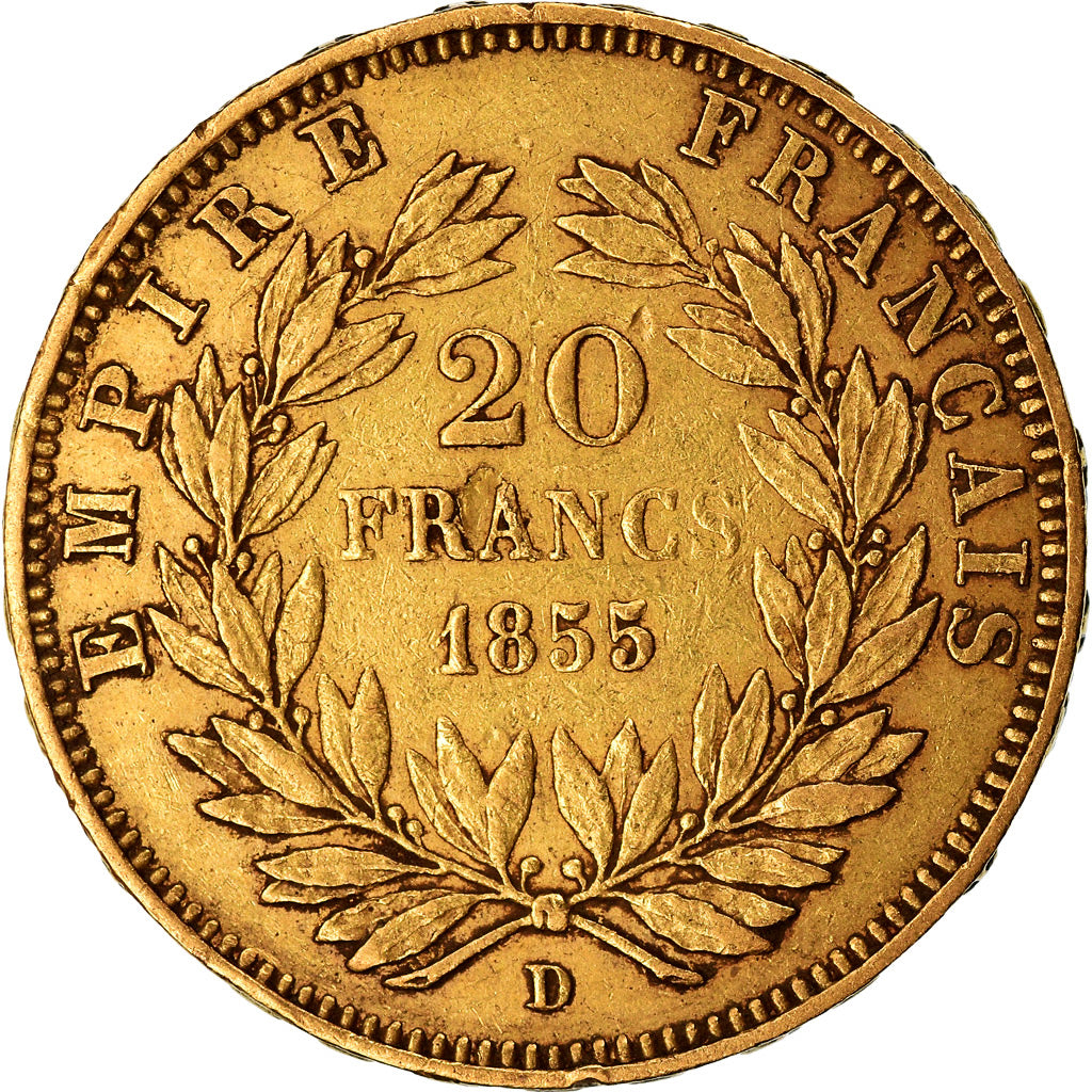 Monnaie, France, Napoleon III, Napoléon III, 20 Francs, 1855, Lyon, TB+, Or
