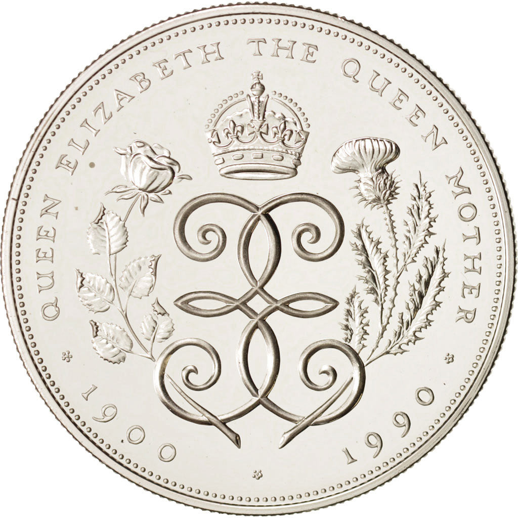 Grande-Bretagne, Elizabeth II, 5 Pounds, 1990, Argent, KM:962a