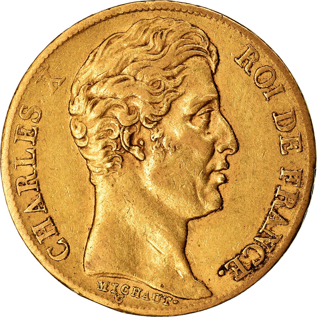 Coin, France, Charles X, 20 Francs, 1825, Paris, EF(40-45), Gold, KM:726.1