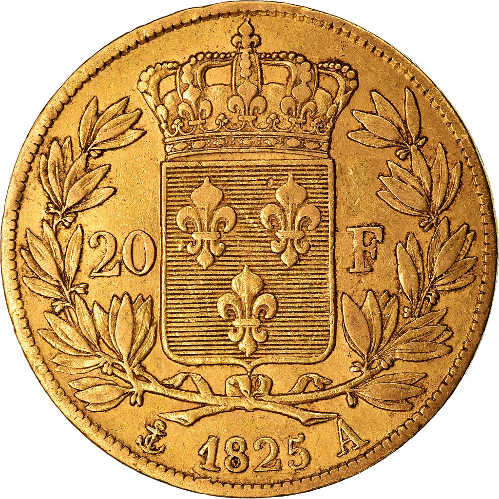 Coin, France, Charles X, 20 Francs, 1825, Paris, EF(40-45), Gold, KM:726.1