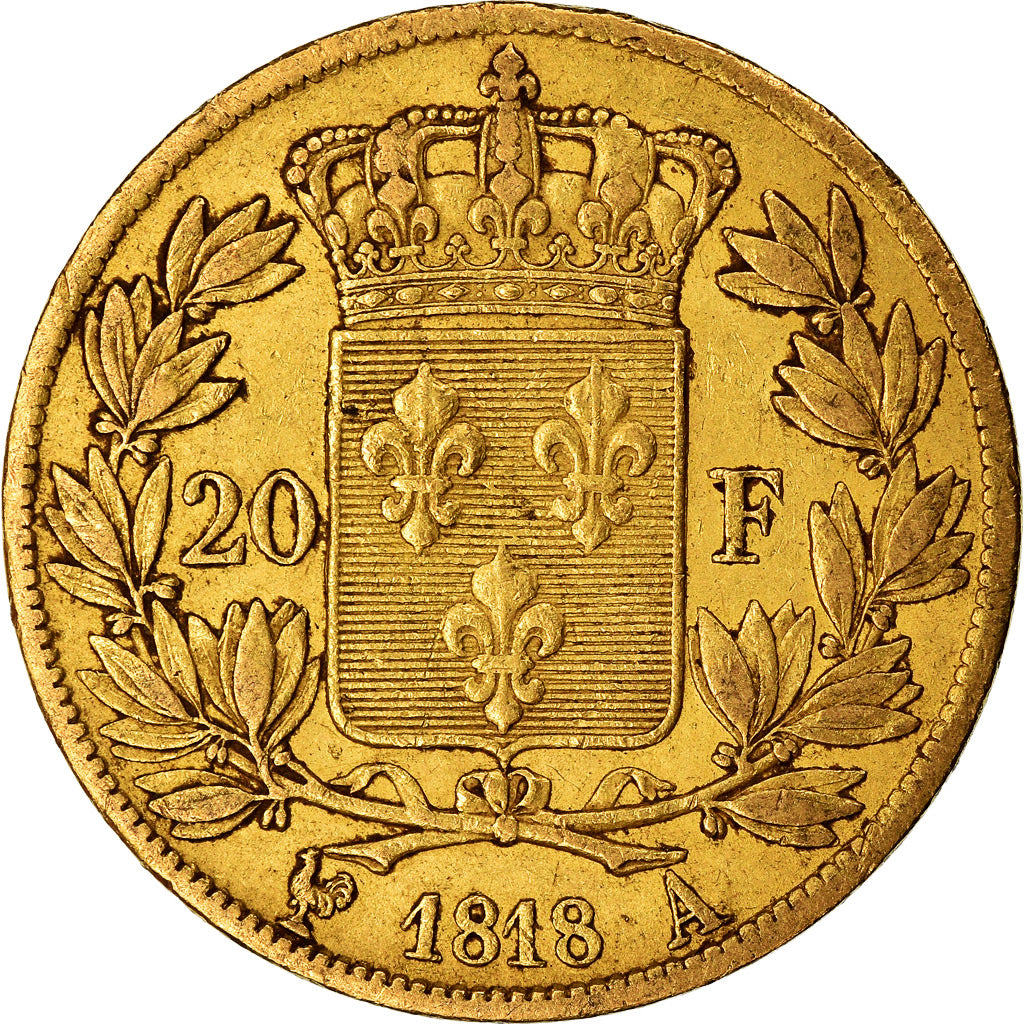 Monnaie, France, Louis XVIII, 20 Francs, 1818, Paris, TTB, Or, Gad 1028