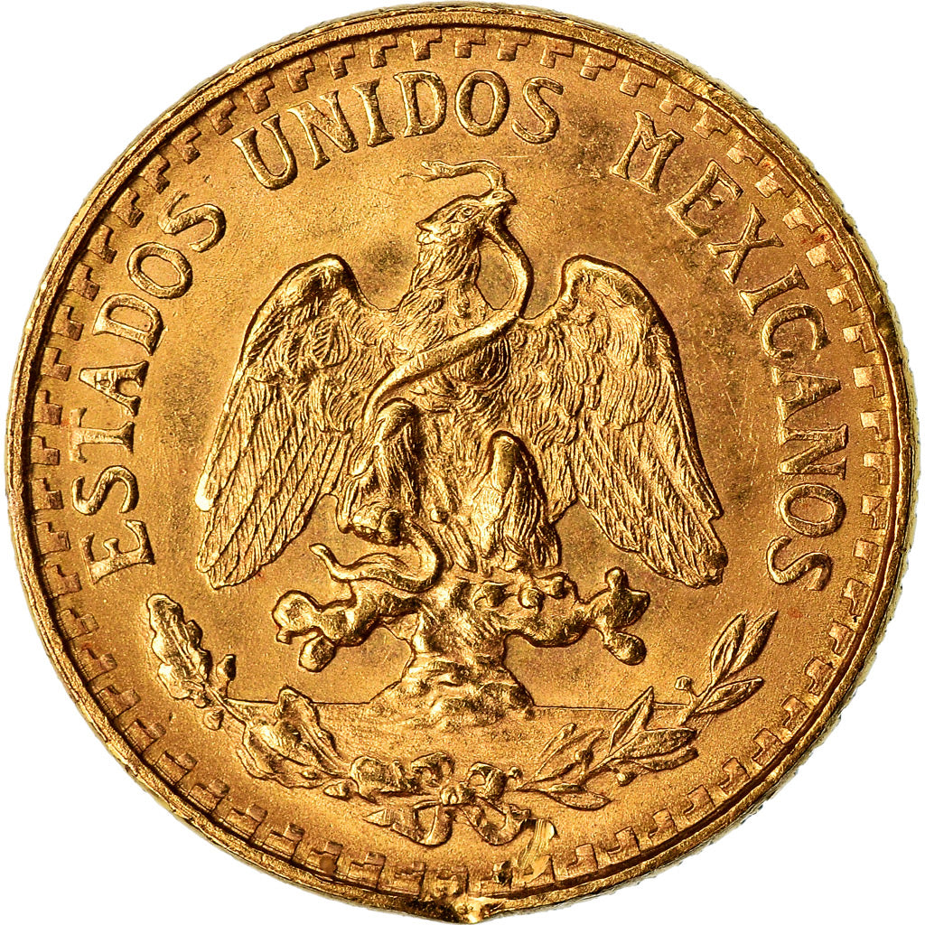 Coin, Mexico, 2 Pesos, 1945, Mexico City, AU(55-58), Gold, KM:461