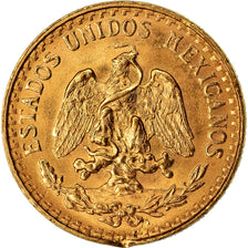 Coin, Mexico, 2 Pesos, 1945, Mexico City, AU(55-58), Gold, KM:461