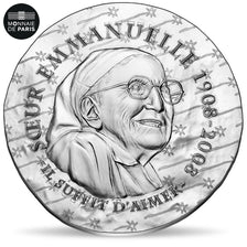 France, Monnaie de Paris, 10 Euro, Soeur Emmanuelle, 2020, FDC, Argent