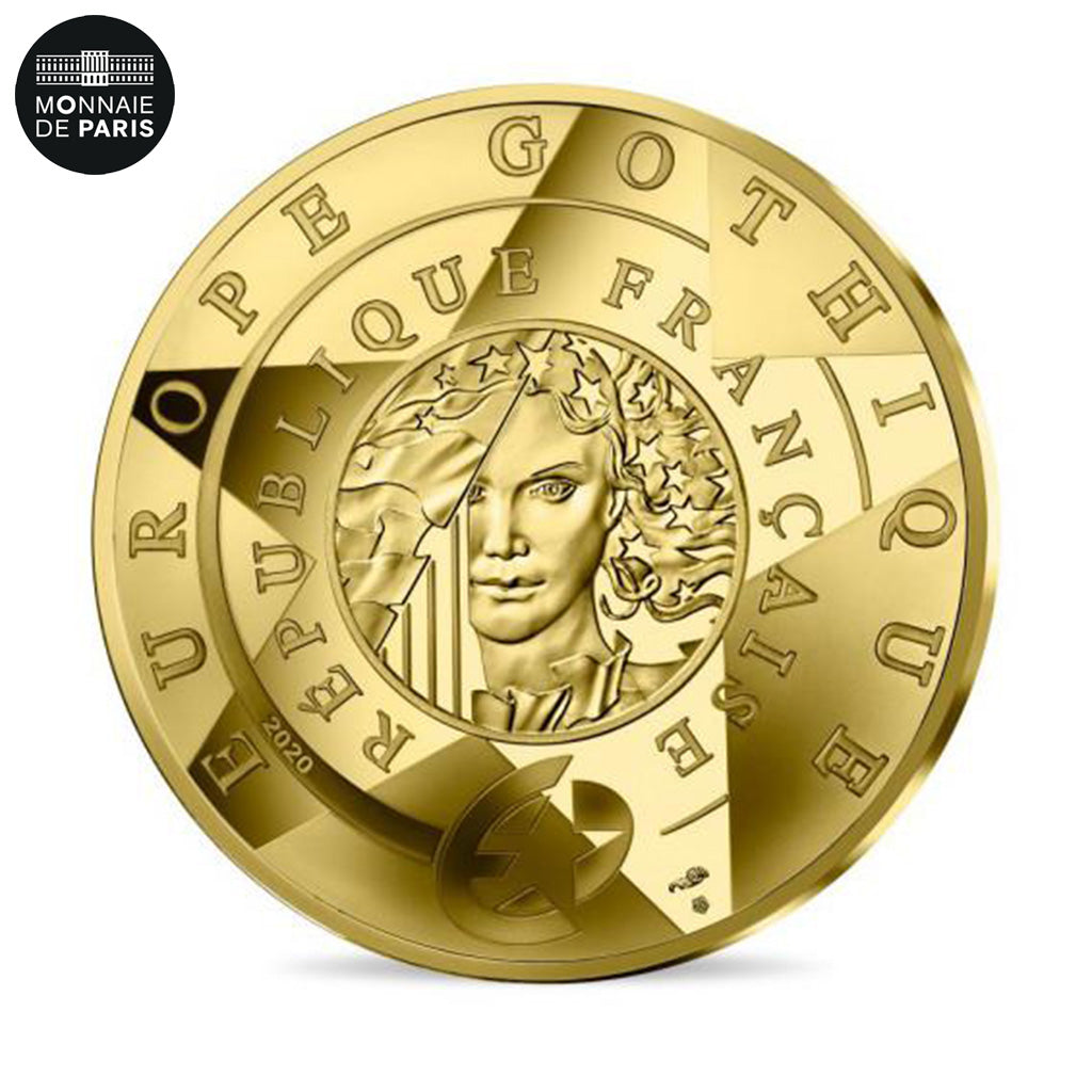 France, Monnaie de Paris, 5 Euro, Europa - Epoque Gothique, 2020, FDC, Or