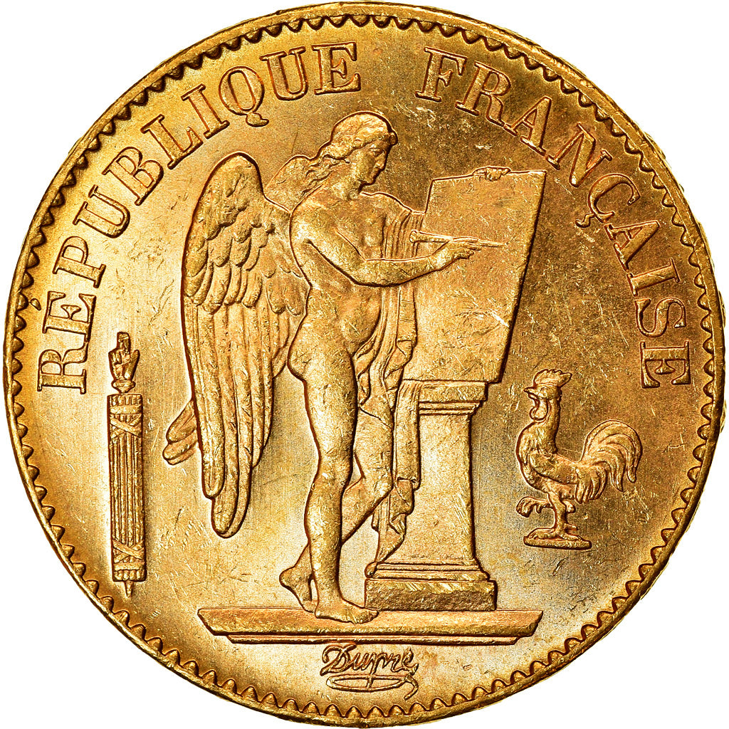 Moneda, Francia, Génie, 20 Francs, 1893, Paris, SC+, Oro, KM:825, Gadoury:1063