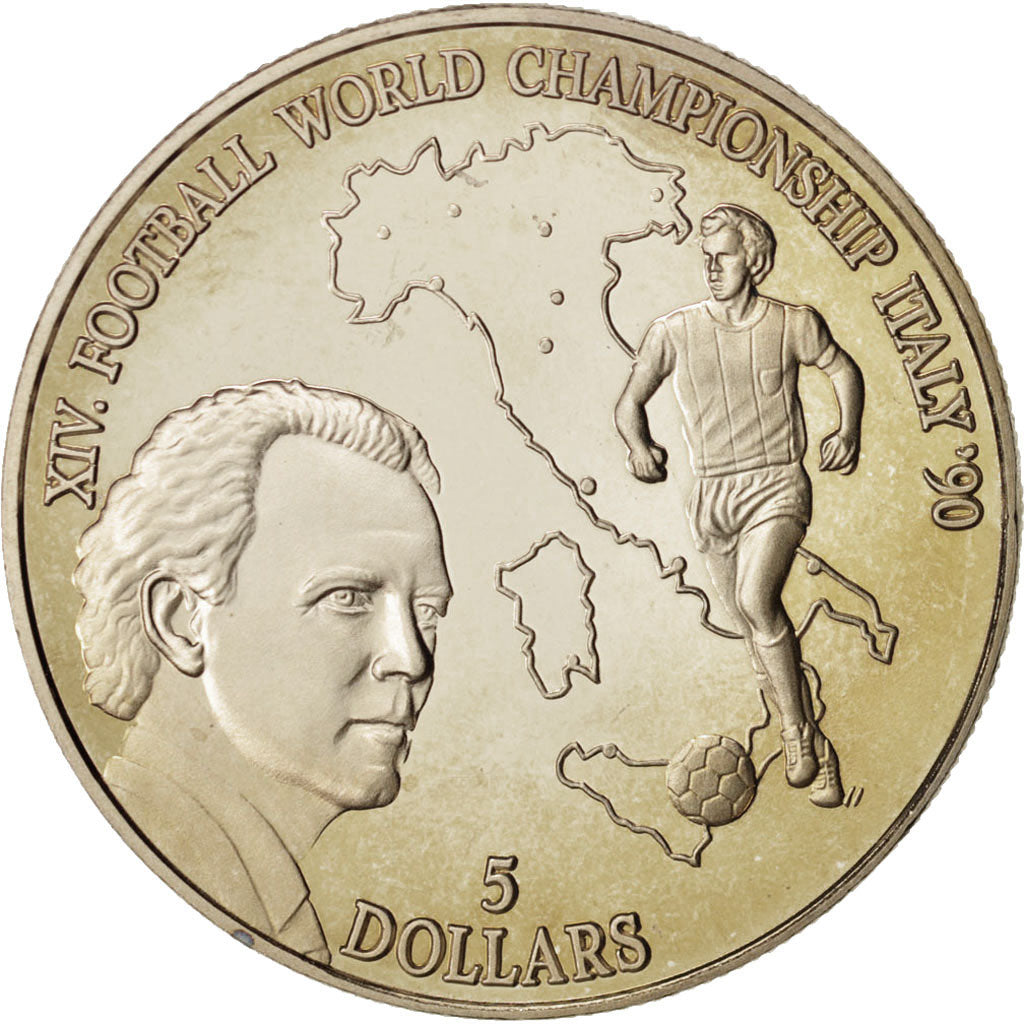 Niue, Elizabeth II, 5 Dollars, 1990, Copper-nickel, KM:143