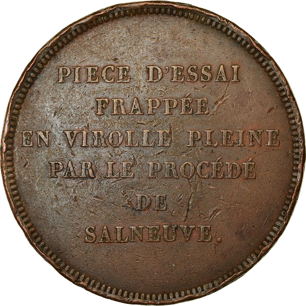 Moneta, Francia, (Module de) Essai par Salneuve, 5 Francs, 1808, MB, Bronzo