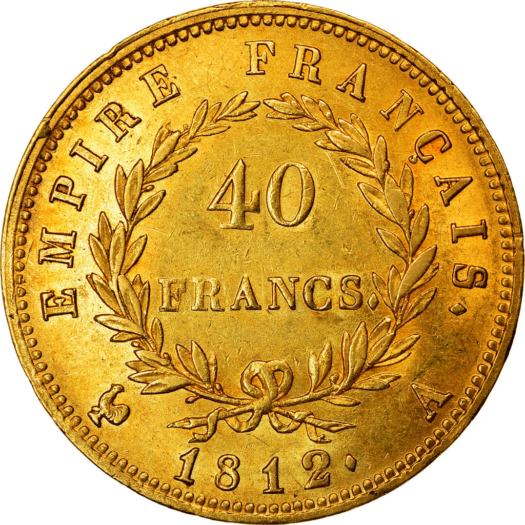 Moneta, Francia, Napoléon I, 40 Francs, 1812, Paris, SPL-, Oro, KM:696.1