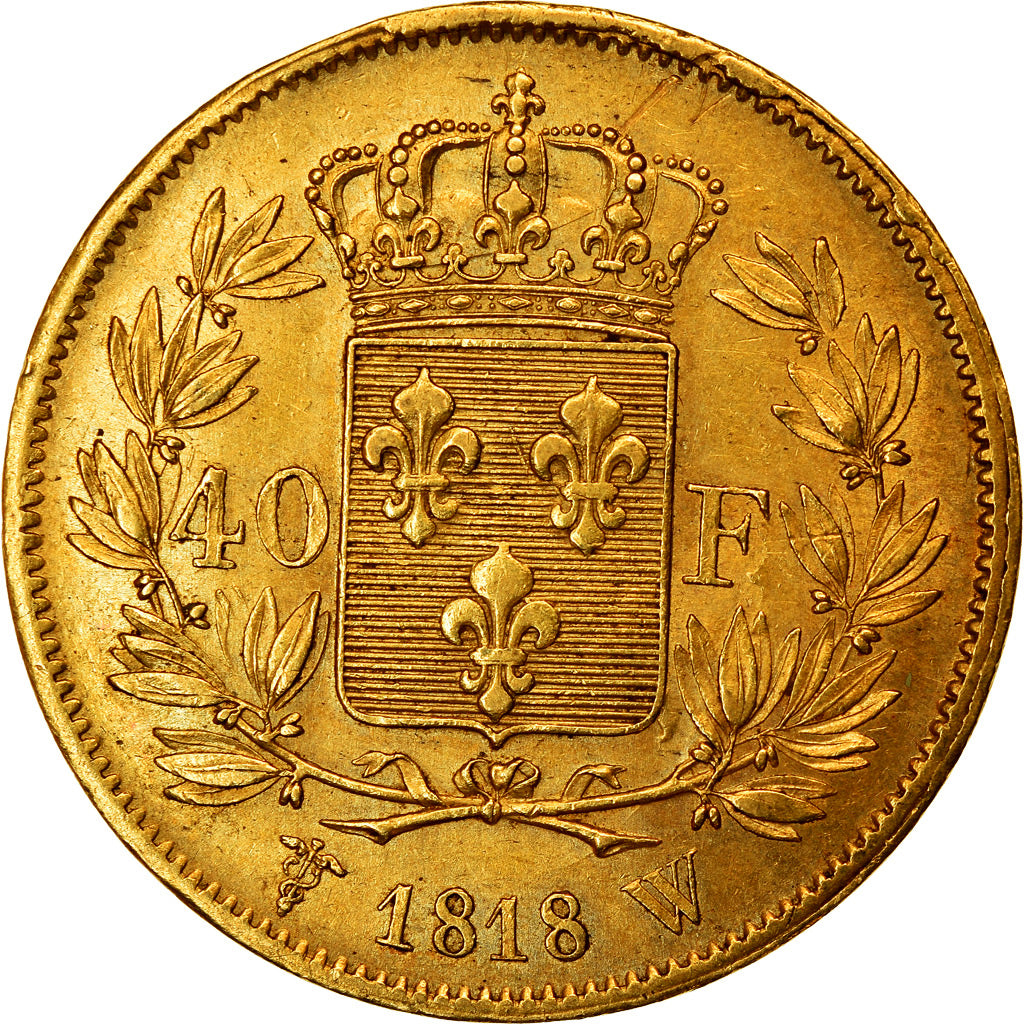 Monnaie, France, Louis XVIII, Louis XVIII, 40 Francs, 1818, Lille, TTB, Or