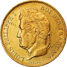 Moneta, Francja, Louis-Philippe, 40 Francs, 1834, Paris, AU(55-58), Złoto