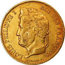 Munten, Frankrijk, Louis-Philippe, 40 Francs, 1834, Paris, ZF, Goud, KM:747.1