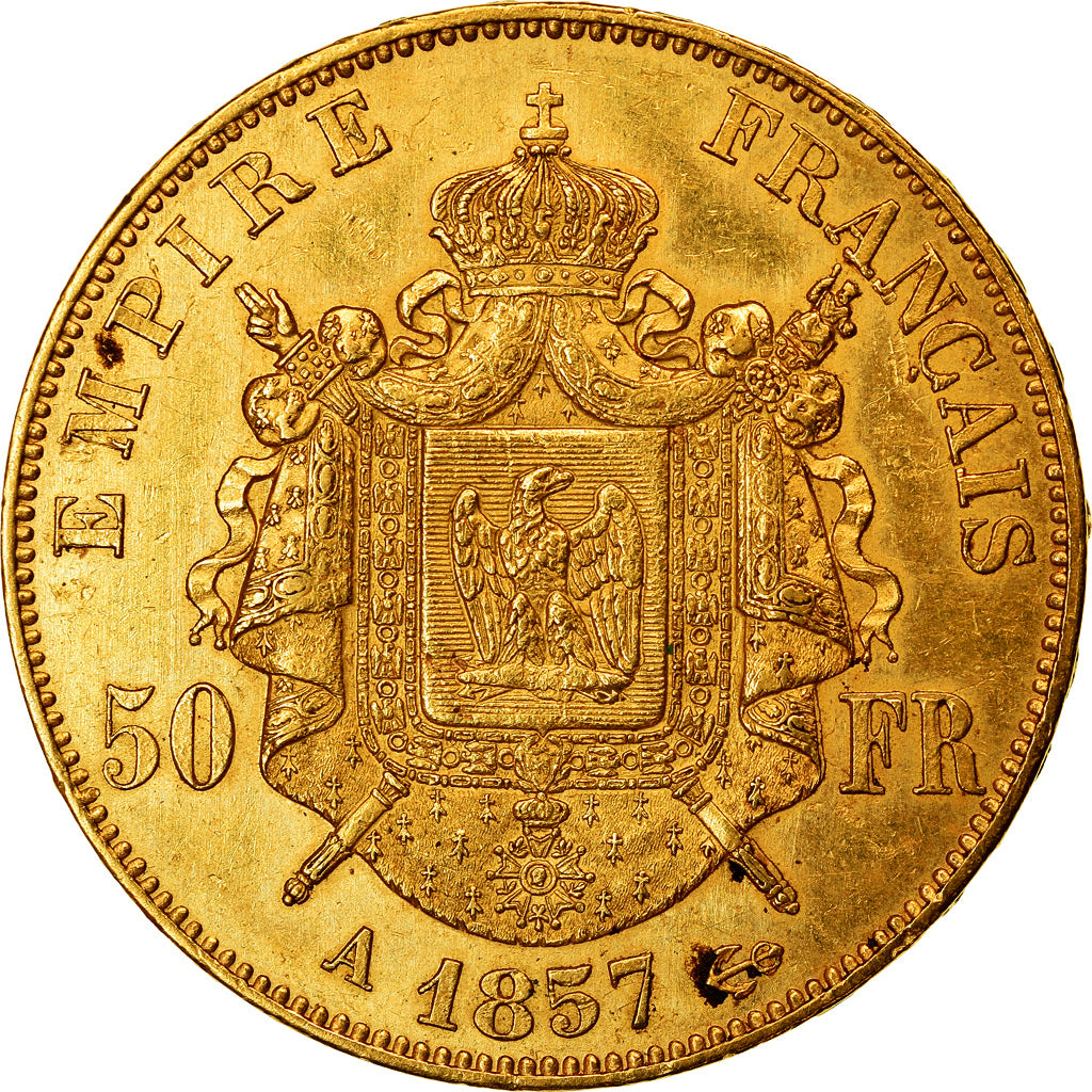 Münze, Frankreich, Napoleon III, Napoléon III, 50 Francs, 1857, Paris, VZ