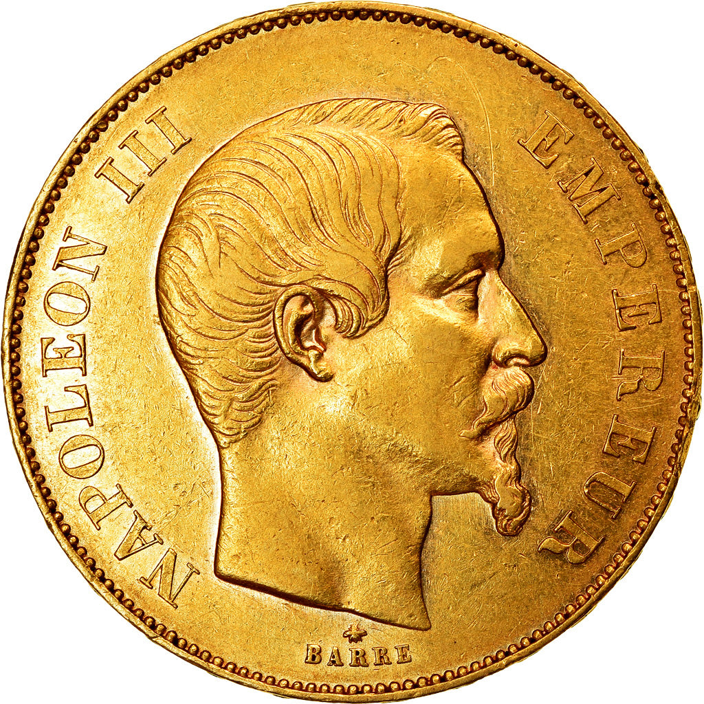 Coin, France, Napoleon III, Napoléon III, 50 Francs, 1855, Strasbourg