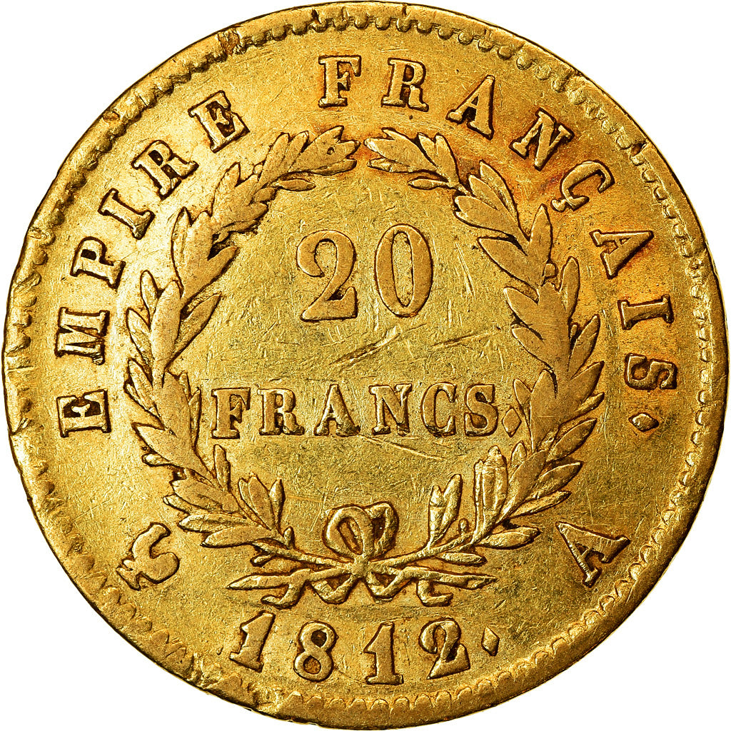 Monnaie, France, Napoléon I, 20 Francs, 1812, Paris, TTB, Or, Gadoury:1025