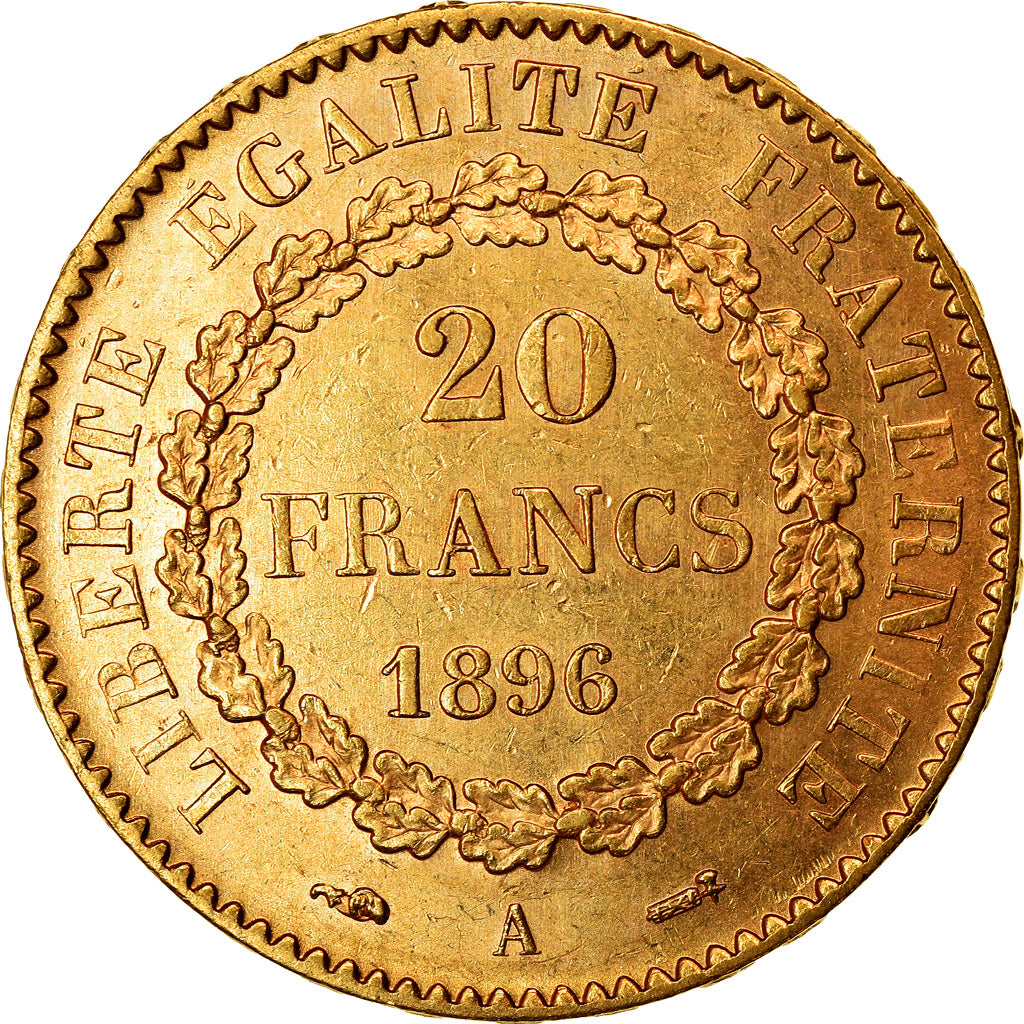 Moneda, Francia, Génie, 20 Francs, 1896, Paris, EBC, Oro, KM:825, Gadoury:1063