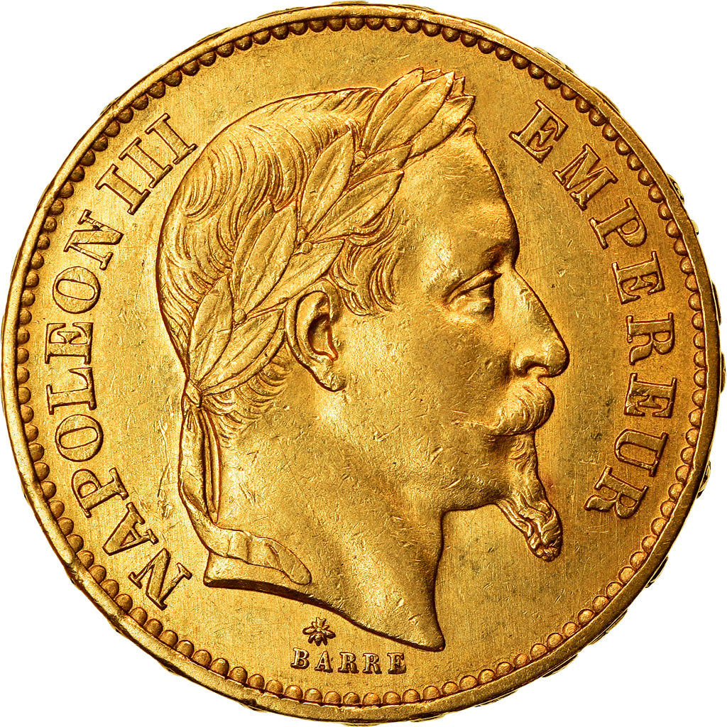 Moneta, Francia, Napoleon III, Napoléon III, 20 Francs, 1870, Paris, SPL-, Oro