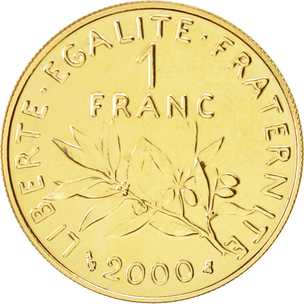 France, Semeuse, Franc, 2000, Paris, Gold, KM:925.1a, Gadoury:474a