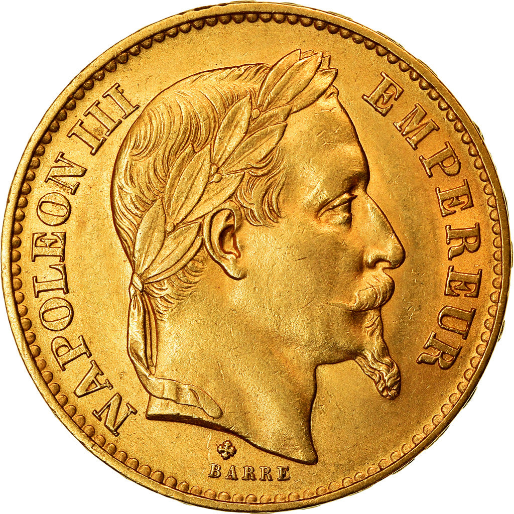 Moneta, Francja, Napoleon III, Napoléon III, 20 Francs, 1869, Strasbourg