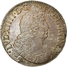 Moneda, Francia, Louis XIV, Écu aux 8 L 2e type, Ecu, 1704, Rennes, EBC, Plata