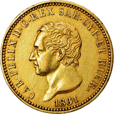 Monnaie, Italie, Carlo Felice, 40 Lire, 1831, Turin, TTB+, Or, KM:C#107.1