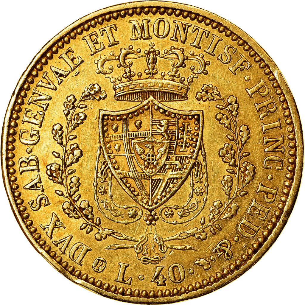 Monnaie, Italie, Carlo Felice, 40 Lire, 1831, Turin, TTB+, Or, KM:C#107.1