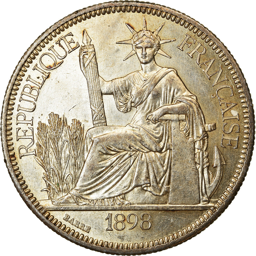 Coin, FRENCH INDO-CHINA, Piastre, 1898, Paris, MS(60-62), Silver, KM:5a.1