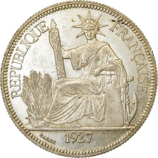 Coin, FRENCH INDO-CHINA, Piastre, 1927, Paris, AU(55-58), Silver, KM:5a.1