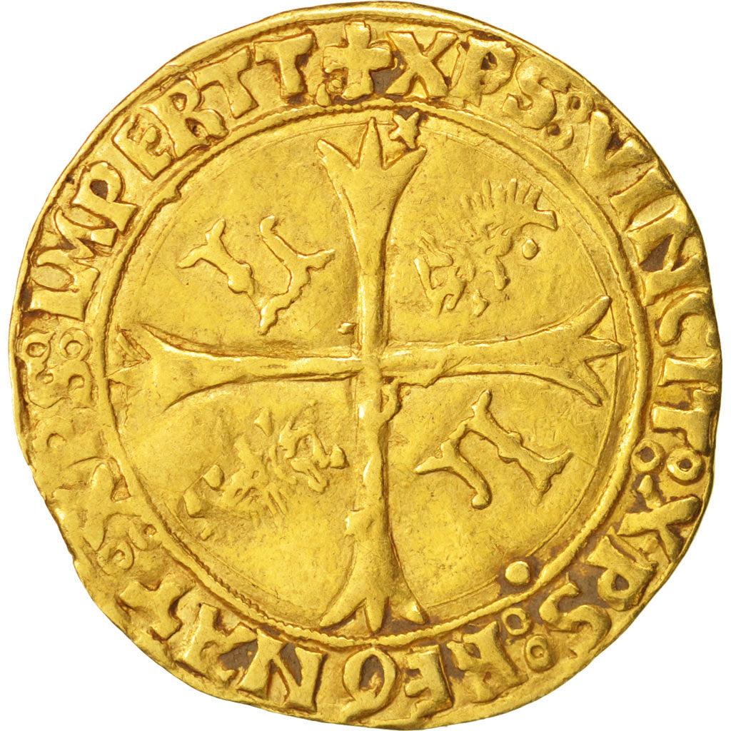Coin, France, Ecu d'or, Lyons, VF(30-35), Gold, Duplessy:655