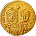 Coin, Constantine V and Leo IV, Solidus, Constantinople, MS(60-62), Gold
