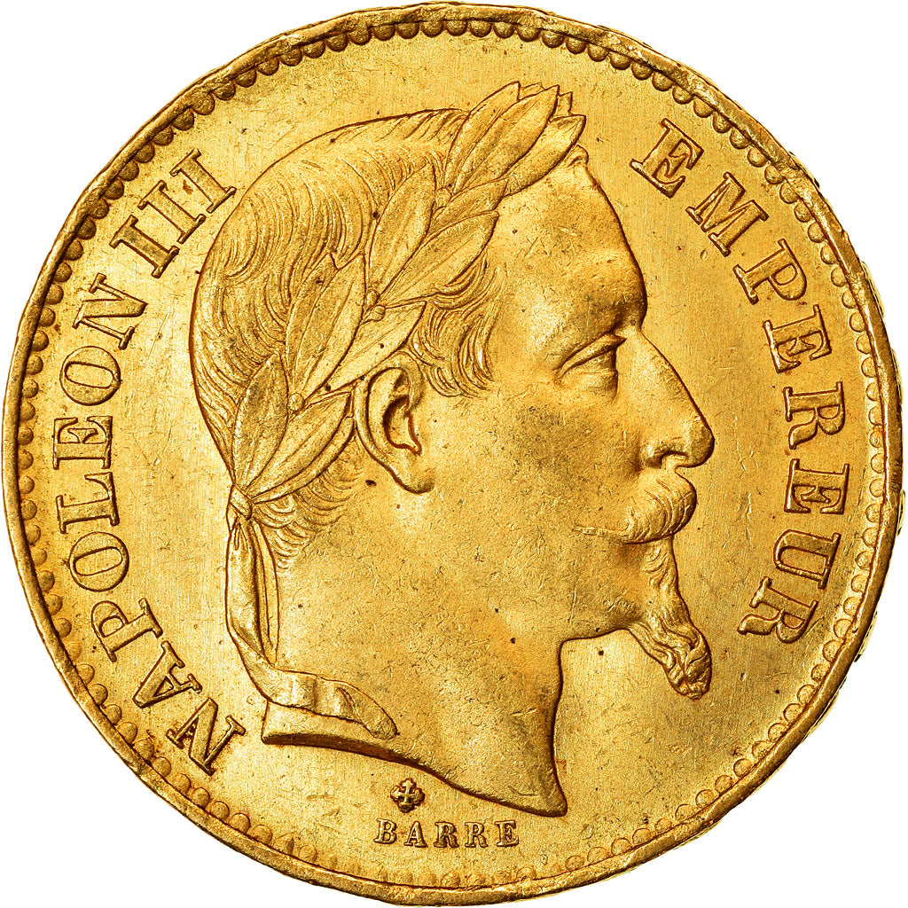 Munten, Frankrijk, Napoleon III, Napoléon III, 20 Francs, 1869, Strasbourg
