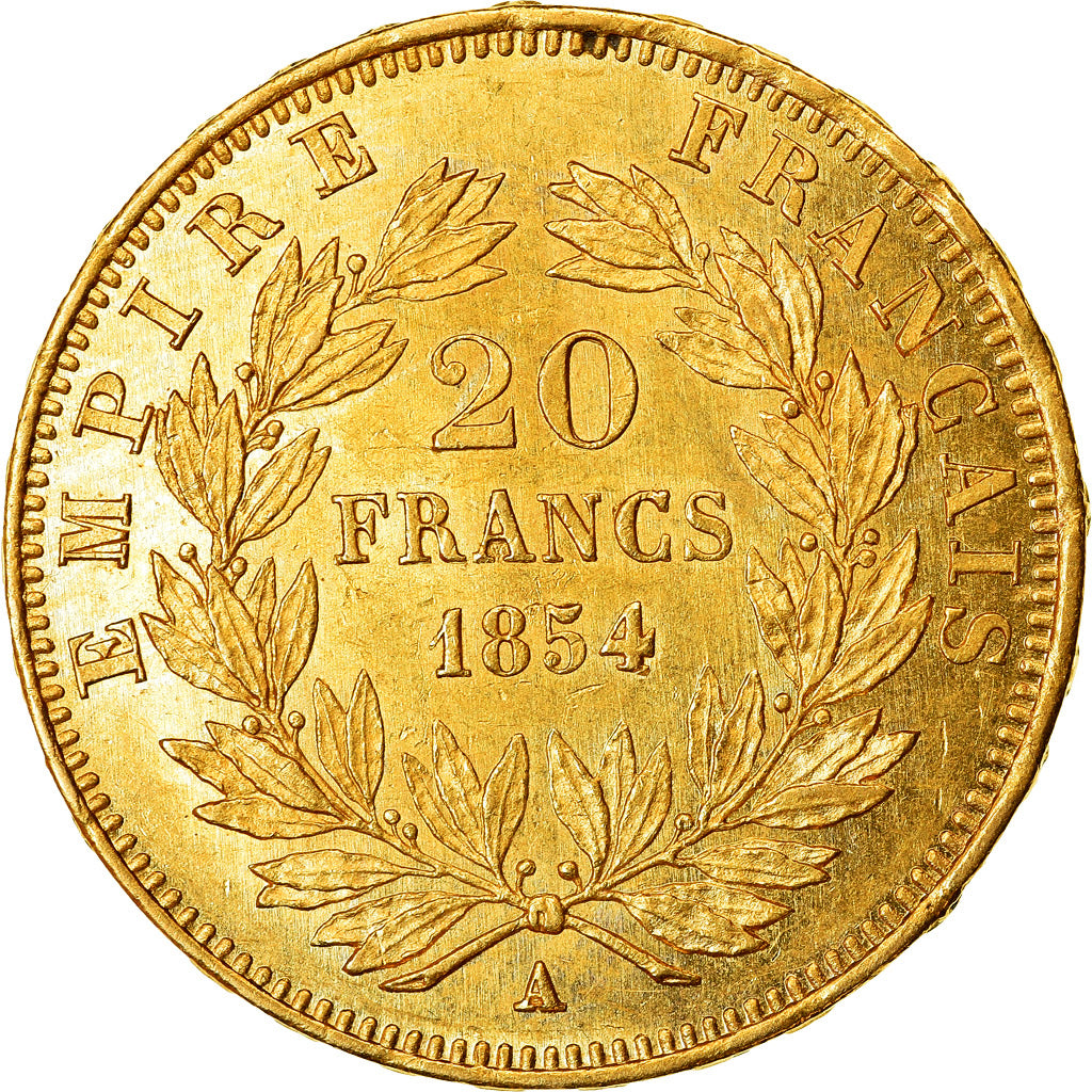Monnaie, France, Napoleon III, Napoléon III, 20 Francs, 1854, Paris, SUP, Or