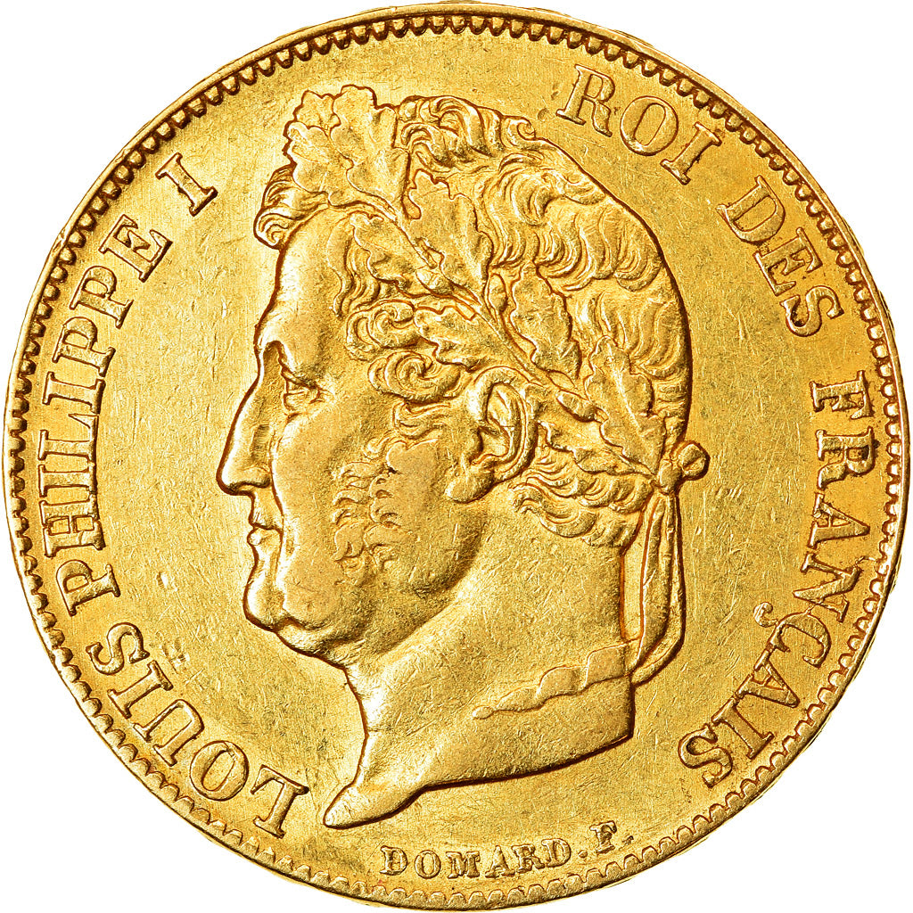 Moeda, França, Louis-Philippe, 20 Francs, 1848, Paris, AU(50-53), Dourado