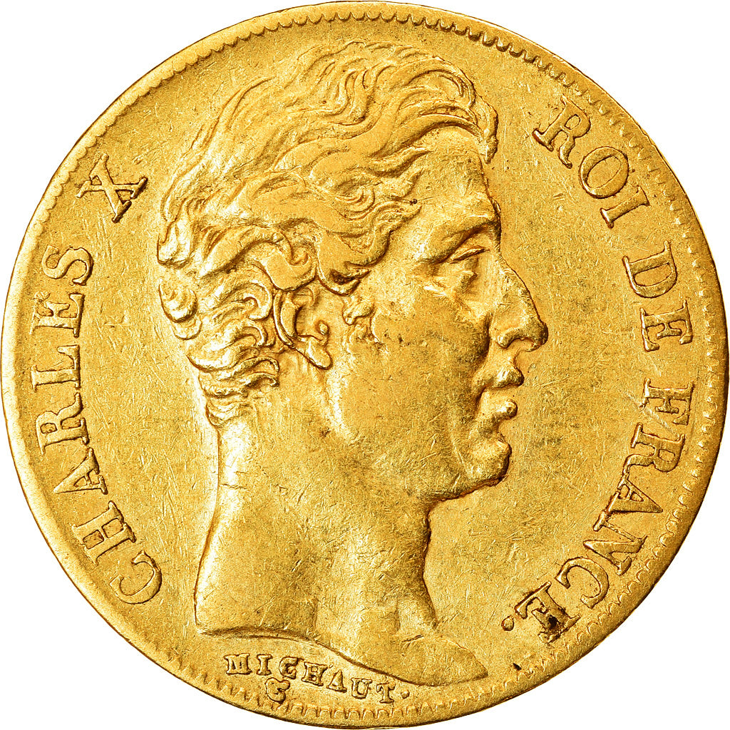 Moeda, França, Charles X, 20 Francs, 1830, Paris, EF(40-45), Dourado, KM:726.1