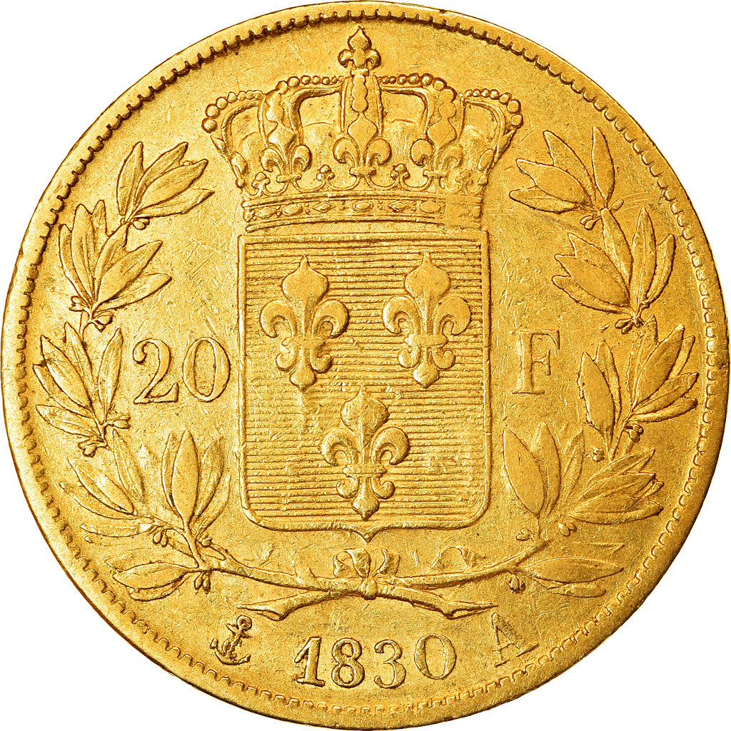 Moeda, França, Charles X, 20 Francs, 1830, Paris, EF(40-45), Dourado, KM:726.1