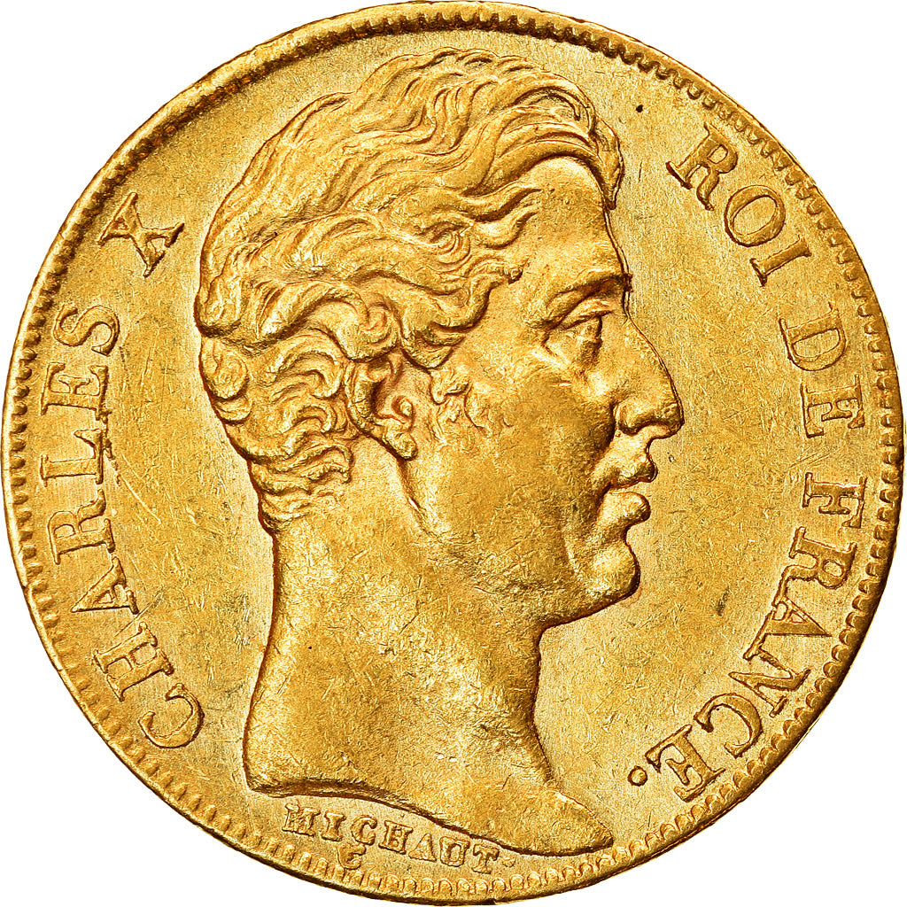 Münze, Frankreich, Charles X, 20 Francs, 1828, Paris, VZ, Gold, KM:726.1