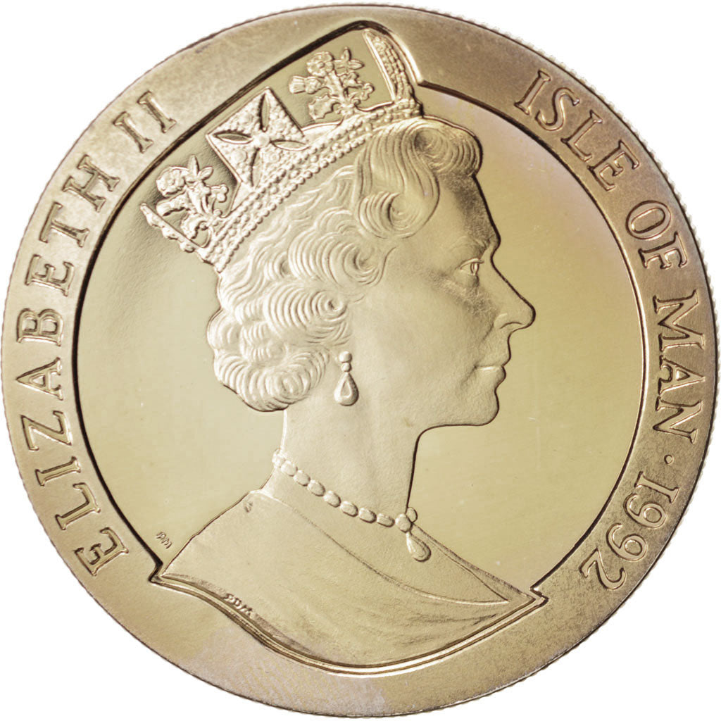 Isle of Man, Elizabeth II, Crown, 1992, Pobjoy Mint, Silver, KM:312a