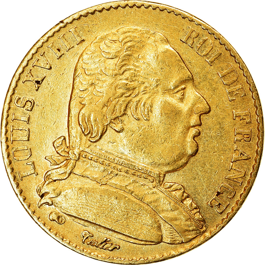 Moneta, Francja, Louis XVIII, Louis XVIII, 20 Francs, 1815, Paris, EF(40-45)