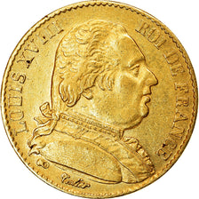 Moneta, Francja, Louis XVIII, Louis XVIII, 20 Francs, 1815, Paris, EF(40-45)