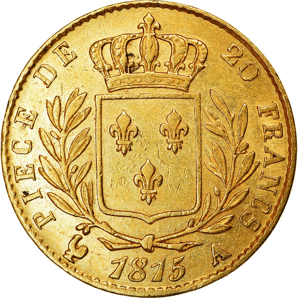 Moneta, Francja, Louis XVIII, Louis XVIII, 20 Francs, 1815, Paris, EF(40-45)