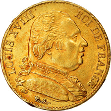 Monnaie, France, Louis XVIII, Louis XVIII, 20 Francs, 1815, Paris, SUP, Or