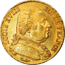 Moneta, Francia, Louis XVIII, Louis XVIII, 20 Francs, 1815, Paris, SPL, Oro