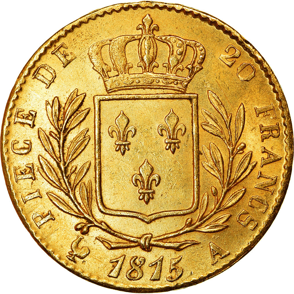 Moneta, Francia, Louis XVIII, Louis XVIII, 20 Francs, 1815, Paris, SPL, Oro