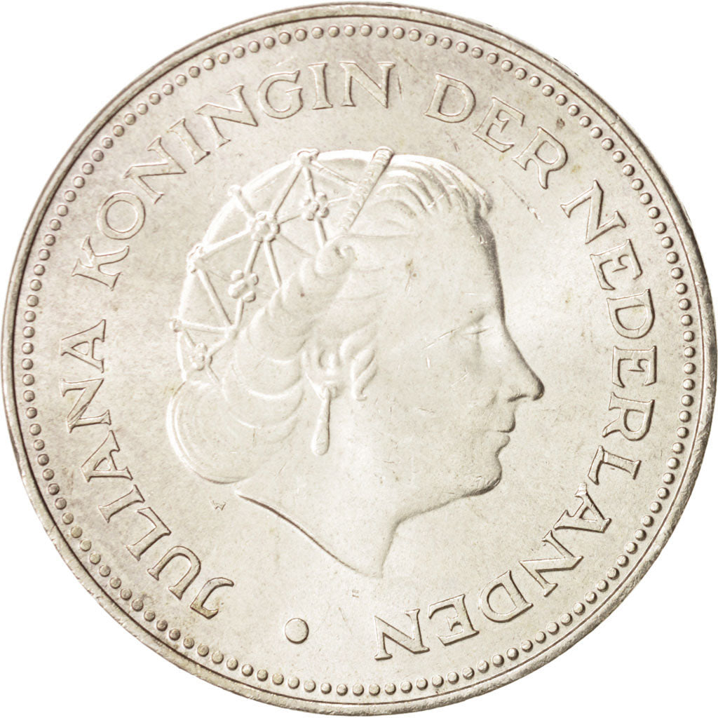 Netherlands, Juliana, 10 Gulden, 1970, Silver, KM:195