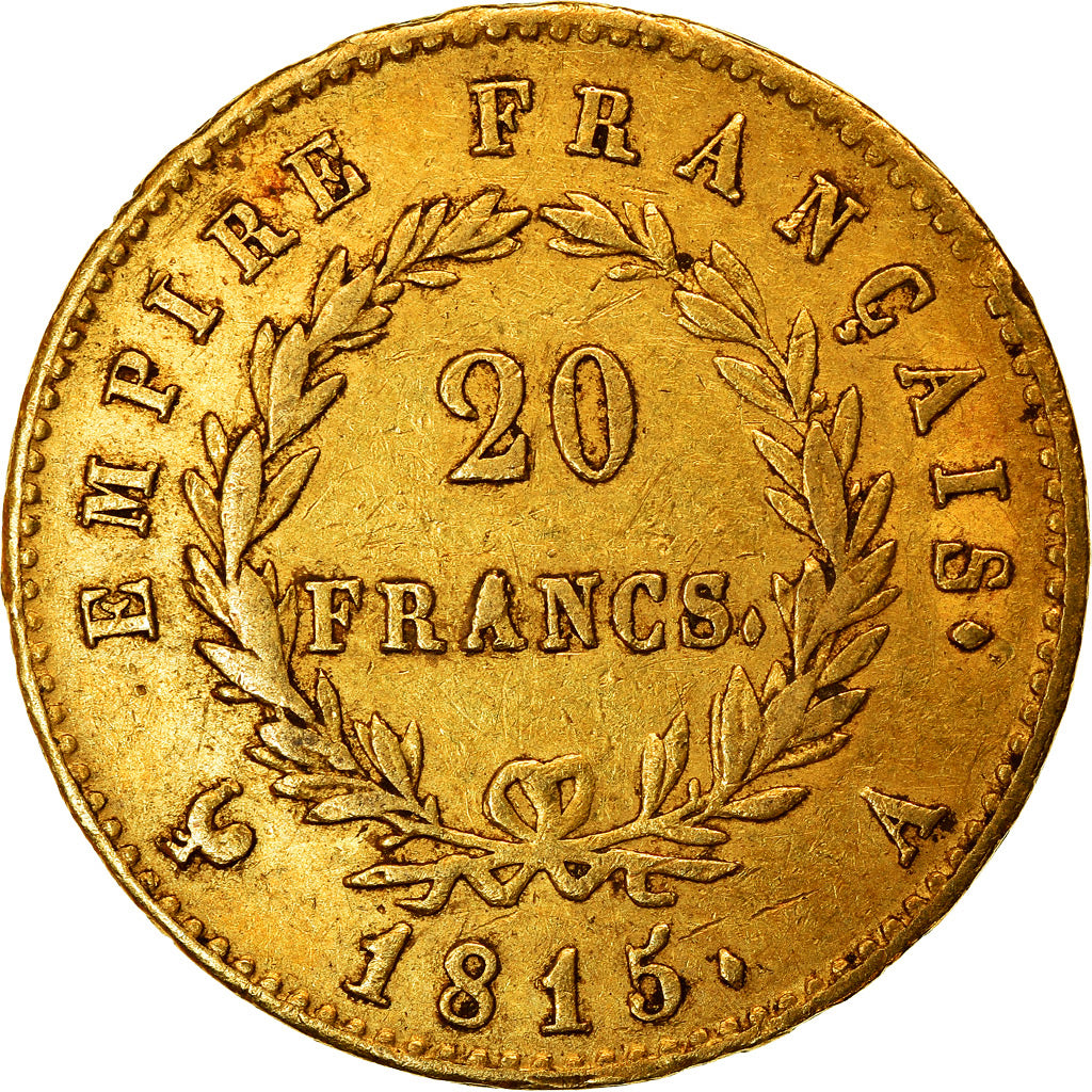 Moneta, Francja, Napoléon I, 20 Francs, 1815, Paris, EF(40-45), Złoto