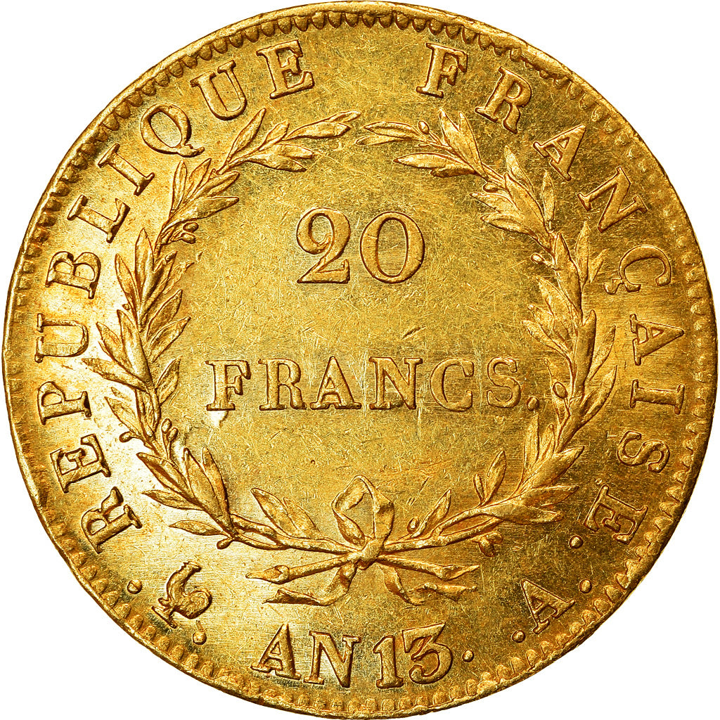 Moneta, Francja, Napoléon I, 20 Francs, AN 13, Paris, AU(55-58), Złoto