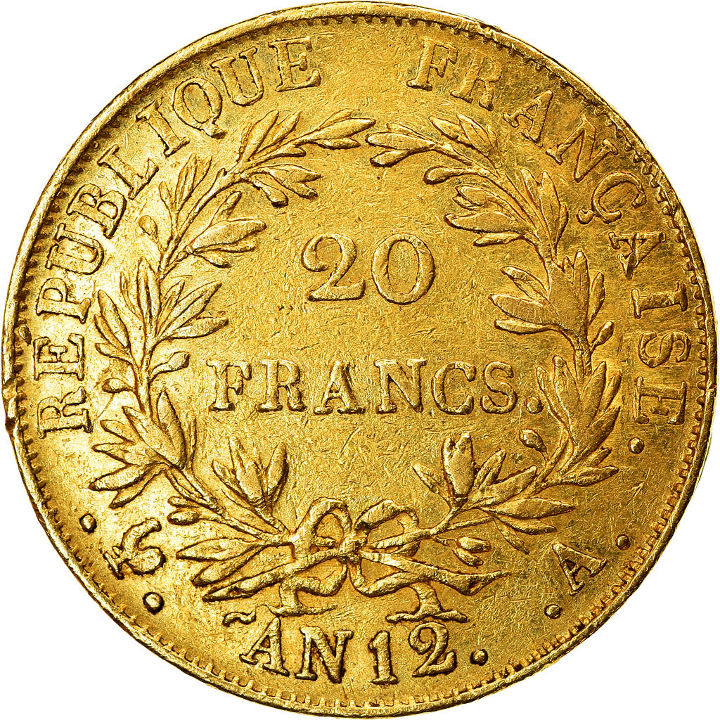 Moneta, Francia, Napoléon I, 20 Francs, An 12, Paris, BB, Oro, KM:661