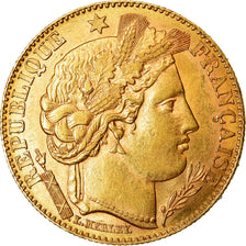 Moeda, França, Cérès, 10 Francs, 1896, Paris, AU(55-58), Dourado, KM:830